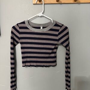 FP Movement Striped Long Sleeve Crop Top